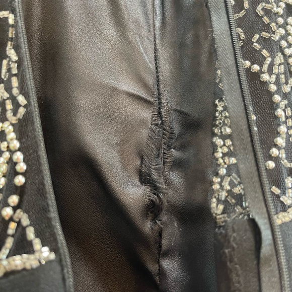 Vintage Showstopper Gown Illusion Beaded Back and Sleeves - Picture 13 of 16